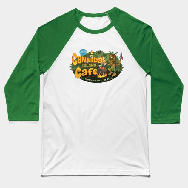 Cannibal Island Cafe Baseball T-Shirt by GScheetz252382